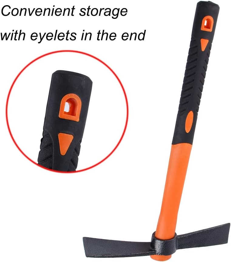 LUBAN Dual Head Axe Hoe with Heavy Duty Forged Adze and Ergonomic Non-Slip Handle for Gardening, Hunting, Landscaping Outdoor 39mm/15-Inch - Image 5